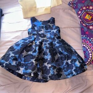 Zoe Ltd. girls' dress with a metallic floral